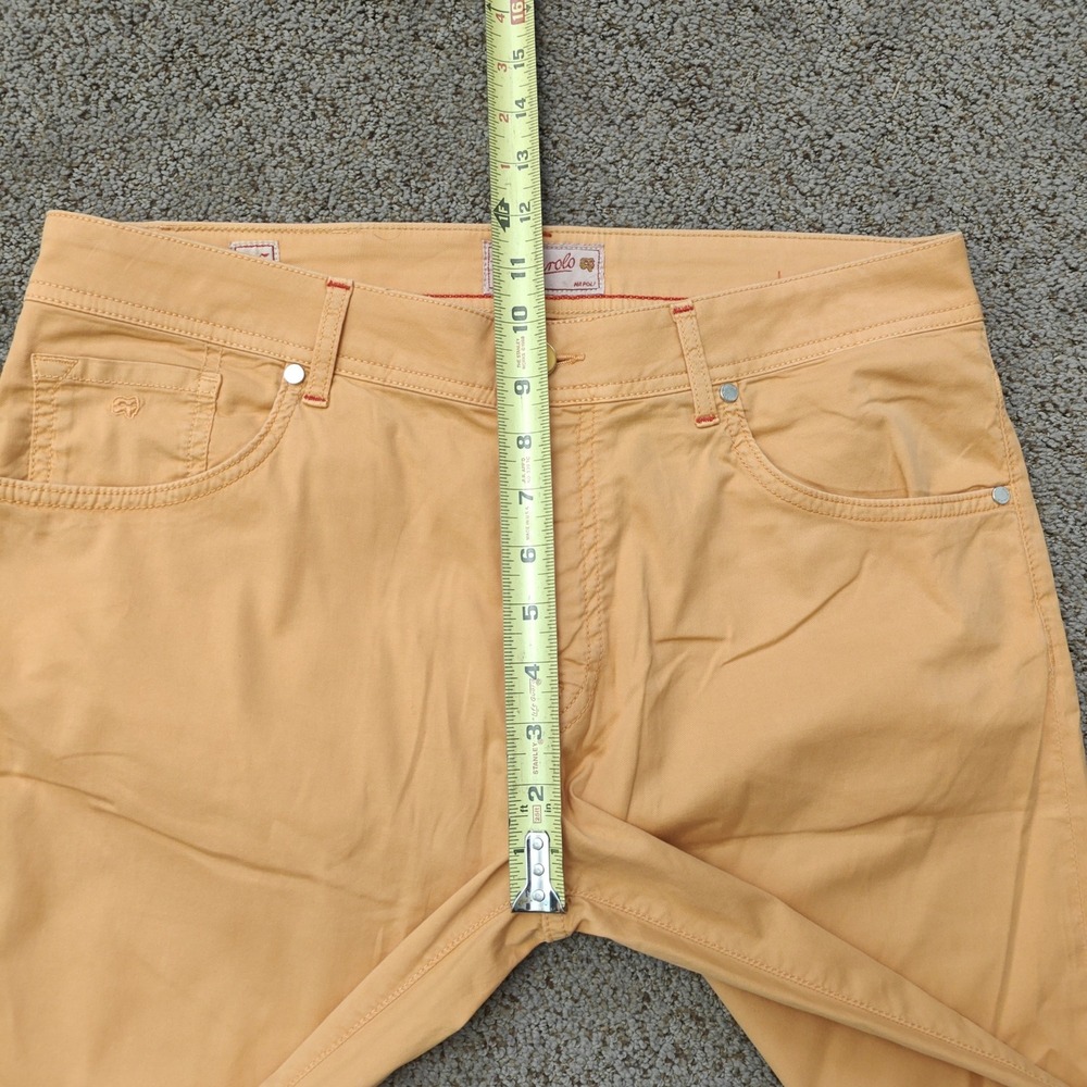MARCO PESCAROLO Mens Pants 35 Peach Cotton Silk Quiet Luxury - Picture 15 of 16